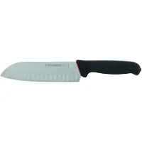 Schneider Santokumesser, mit S-Grip, Küchenmesser im japanischen Stil, für einfaches Zerschneiden von Lebensmitteln, Klingenlänge: 18 cm, ohne Kullenschliff