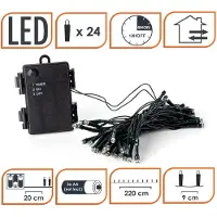 Spetebo Lichterkette 24 LED Flame Lights 210cm batteriebetrieben mit Timer