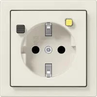 JUNG LS5520.30 FI-SCHUKO-Steckdose (RCD) 30 mA, Serie LS, weiß (ivory) LS552030 LS 5520.30