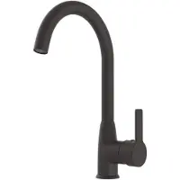 Ayor ARIANE Küchenarmatur – Ausführung in Mattschwarz – Mit schwenkbarem Auslauf – Gehäuse aus Messing – Ergonomischer Metallhebel – Keramikkartusche Ø 35 mm – Durchflussmenge 11,4 l/min.