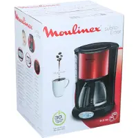 Moulinex FG362D, Filterkaffeemaschine, 1,25 l, Gemahlener Kaffee, Schwarz, Rot