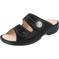 Finn Comfort Sansibar Damen Pantolette schwarz Brina Nubukleder - Größe: 36