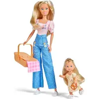 Simba Steffi Love Picnic – Steffi (29 cm) & Evi (12 cm) beim Picknick, inkl. Pic