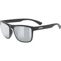 Uvex Sports S533077 rookie Kinder-Sonnenbrille Vollrand Quadratisch Kunststoff-Gestell, schwarz