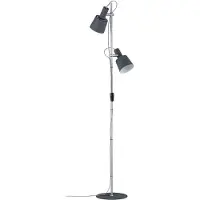 Paulmann LED Stehlampe "Haldar", grau (dunkelgrau, chromfarben), 2, H: 152cm, 1 Stk., Leuchten, E14, LED Stehlampe