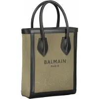 Balmain Damen Tote Bag Handtasche Grün mit dem charakteristischen -Logo