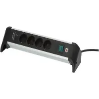 Brennenstuhl 1391040420, 1,8 m, Drinnen, Abgewinkelt, IP20, Aluminium, Schwarz, Silber