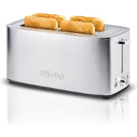 Unold 38266 Toaster Tom – 4-Scheiben-Toaster, 1.400 W, wärmeisoliertes Edelstahlgehäuse, auch für XXL-Toastscheiben