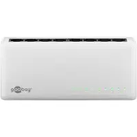 Goobay 8-Port Gigabit Ethernet Netzwerk-Switch - 8x RJ45-Buchsen, Autonegotiation, 1000 Mbit/s