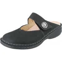 Finn Comfort Canaro Damen Clog schwarz genarbtes Nubukleder - Größe: 37
