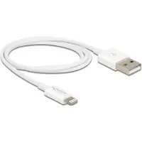 DeLOCK USB Daten- und Ladekabel für iPhone, iPad, iPod weiß 1 m, 1 m, USB A, Männlich, Männlich, Weiß, Gerade
