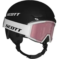 SCOTT Kinder Skihelm + Skibrille Keeper 2, Shield Junior, Blau/Grau, Schwarz, S