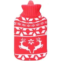 EDM Heißwasserflasche Nordisches Rentier 2l Rot Rot One Size