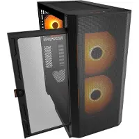 Cougar Gehäuse Midi-Tower, Airface FLO, ARGB, Schwarz, Midi Tower, PC, Schwarz, ATX, CEB, EATX, micro ATX, Mini-ITX, Gaming, Multi