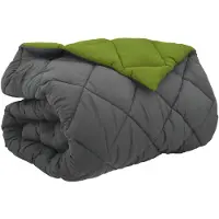 vidaXL Winterbettdecke 240 x 260 cm 450 g/m² Grün und Anthrazit