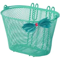 Basil Jasmin Bow-tie, Vorderseite, Fahrradkorb, Stahl, Mintfarbe, 5 kg, 280 mm