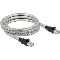 DeLOCK RJ45 Kabel Cat.6A U/FTP mit Metallmantel 5 m, 5 m, Cat6a, U/FTP (STP), RJ-45, RJ-45, Silber