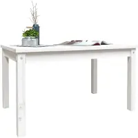 vidaXL Gartentisch Weiß 82,5x50,5x45 cm Massivholz Kiefer