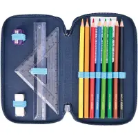 Herlitz TriCase 31 tlg. Cosmic Explorer, 31 Stück(e), Blau, Dunkelblau, Polyester, Polyvinylchlorid (PVC), 190 mm, 70 mm, 115 mm
