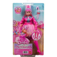 Barbie in: Der Nussknacker, Ballerina-Puppe Daisy mit beweglichen Fußgelenken und Zuckerstangen-Stock, Modepuppe, Weiblich, 3 Jahr(e), Mädchen, 400 mm, Mehrfarbig