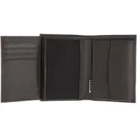 OXMOX Leder Geldbörse Leather RFID Protect Kombibörse Circle Bloom Embossed Brown dunkelbraun