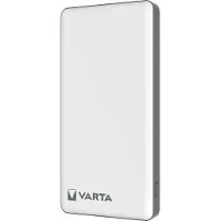 Varta Energy Powerbank 10000 mAh (schlank, 3 Ports: 2x USB C PD, 1x USB A QC), 20W max. Ausgangsleistung, inkl. USB C Ladekabel, weiß, 10000 mAh, Lithium Polymer (LiPo), 3,7 V, Schwarz, Weiß