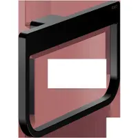 Keuco AVENO Handtuchring, schwenkbar, verdeckte Befestigung, 14621370000, Farbe: Schwarz Matt