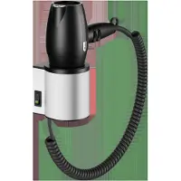 Keuco PLAN Haartrockner, 230 V, Netztrennschalter, 14995170037, Farbe: Aluminium silber-eloxiert/schwarz