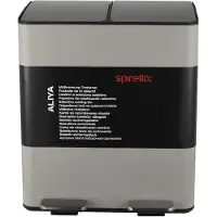 Spirella Mülleimer Mülltrennsystem Mülltrennung mit Deckel 40 L (2x20 Liter)