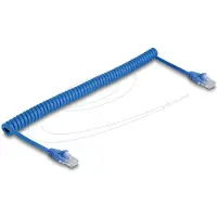 DeLOCK RJ45 Spiralkabel Cat.6 UTP 1,3–3,3m Blau