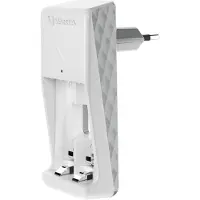 Varta Akku NiMH, Universal Ladegerät, Mini Charger inkl. Akkus, 2x Micro, AAA, 800mAh, Retail