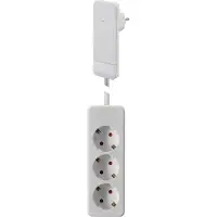 Gebro Pharma Gmbh Steckdosenleiste 104556, 3-fach, mit Flachstecker SmartPlug, weiß