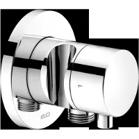 Keuco IXMO Umstellventil UP 2 Verbraucher, Schlauchanschluss, Comfort Griff und Brausehalter, mit Absperrung, Rosette rund, 59557011201, Farbe: Verchromt