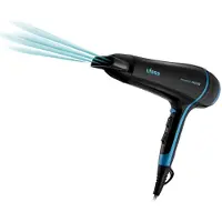 Ufesa SC8350 ESSENTIAL, Schwarz, Blau, Einfarbig, Hängeschlaufe, Tasten, 2400 W, 28,5 mm