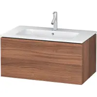 Duravit L-Cube Waschtischunterbau wandhängend, 1 Auszug, 820x400x481mm, LC614107979, Farbe: Nussbaum Natur Dekor