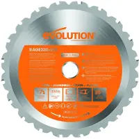 Evolution 230 mm / 48 Zähne TCT Widia-Stahl-Sägeblatt für Kettensägen