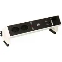 Bachmann DESK2 2xCH 1xUSB A/C 22W 1xCM, 0,2m GST18 RAL9010 Schweiz