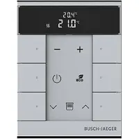 Busch-Jaeger SBR-F-6.0.11-83 Busch-Tenton, RTR, 6-fach, alusilber, mit Display, für Busch-free@home 2CKA006220A0882 SBRF601183