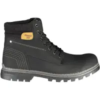 Carrera Herren Schnürstiefel Schwarz mit Kontrastdetails und Logo-Design