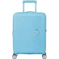 American Tourister SoundBox, Karre, Harte Schale, Blau, Blueberry Fizz, Klein, 4 Rad/Räder