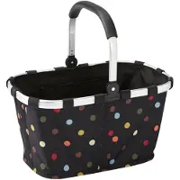Reisenthel Einkaufskorb "carrybag", bunt (dots), B:48cm H:29cm T:28cm, Polyester, Einkaufskörbe, Einkaufskorb, Standfüße, ummantelter Griff zum Umklappen, Innentasche Reißverschluss