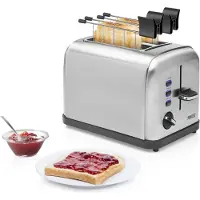 Princess 142354 Toaster Style 2, 2 Scheibe(n), Silber, Edelstahl, Tasten, Drehregler, Edelstahl