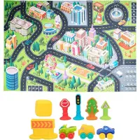 Colorbaby Stadtteppich Mit Weichen Fahrzeugen Für Kindergartenkinder 144x100 Cm