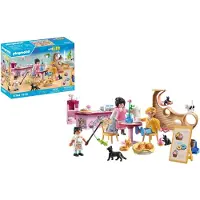 Playmobil Cat Café Katzenspielzeug, Tierfigur-Set, Spielzeug für Kinder ab 4 Jahren, 71744