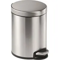 Durable Treteimer Edelstahl 5L rund, 340023 silber