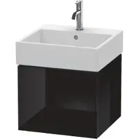 Duravit L-Cube Waschtischunterbau wandhängend, 1 Auszug, 484x394x459mm, LC617404040, Farbe: Schwarz Hochglanz Lack