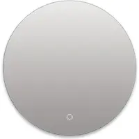 Sensahome – Led Touch Wandspiegel rund – Badezimmerspiegel rahmenlos mit LED-Beleuchtung – Wandspiegel – dimmbar – Kaltweiß – 80 cm