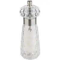 Aps 40554 Salzmühle DIAMOND, Acryl/Edelstahl, Mahlwerk aus Carbornstahl, Ø 6 cm, Höhe 18 cm