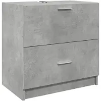 vidaXL Waschbeckenunterschrank Betongrau 59x37x59 cm Holzwerkstoff