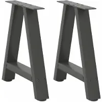 vidaXL Couchtischbeine A-Form 2 Stk. Anthrazit 38x(42-43) cm Stahl